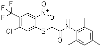 CAS 登录号：217490-34-1， 2-{[5-氯-2-硝基-4-(三氟甲基)苯基]硫基}-N-均三甲苯基乙酰胺