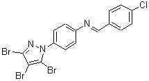CAS 登录号：219793-55-2， (E)-1-(4-氯苯基)-N-[4-(3,4,5-三溴-1H-吡唑-1-基)苯基]甲亚胺