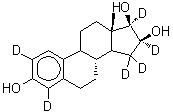 CAS 登录号：221093-41-0， (9Xi,14Xi,16beta,17beta)-(2,4,15,15,16,17-<sup>2</sup>H<sub>6</sub>)雌甾-1(10),2,4-三烯-3,16,17-三醇