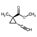 CAS 登录号：221100-77-2， 甲基(1R,2S)-2-乙炔基-1-甲基环丙烷羧酸酯