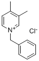 CAS 登录号：22185-44-0， 3,4-二甲基-1-(苯基甲基)吡啶鎓氯化物