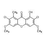 CAS#: 22346-58-3, 2,7-Dichloro-1-Hydroxy-3,6-Dimethoxy-8-Methyl-9H-Xanthen-9-One