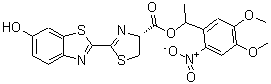 CAS#: 223920-67-0, 1-(4,5-Dimethoxy-2-Nitrophenyl)Ethyl (4R)-2-(6-Hydroxy-1,3-Benzothiazol-2-Yl)-4,5-Dihydro-1,3-Thiazole-4-Carboxylate