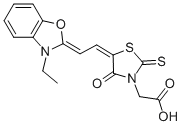 CAS#: 23236-18-2, 5-[(3-Ethyl-2(3H)-Benzoxazolylidene)Ethylidene]-4-Oxo-2-Thioxo 3-Thiazolidineacetic Acid