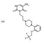 CAS#: 232953-52-5, 5-Methyl-3-(3-{4-[2-(2,2,2-Trifluoroethoxy)Phenyl]-1-Piperazinyl}Propyl)-2,4(1H,3H)-Pyrimidinedione Hydrochloride (1:1)