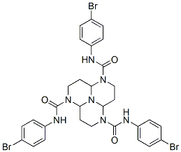 CAS#: 23352-39-8, N,N',N''-Tris(4-Bromophenyl)Dodecahydro-1,4,7,9b-Tetraazaphenalene-1,4,7-Tricarboxamide