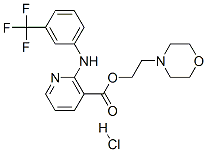 CAS#: 23476-71-3, 2-[[3-(Trifluoromethyl)phenyl]amino]-3-Pyridinecarboxylic acid 2-(4-morpholinyl)ethyl ester hydrochloride