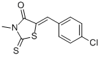 CAS 登录号：23517-83-1， 5-[1-(4-氯-苯基)-甲-(Z)-亚基]-3-甲基-2-硫代-噻唑烷-4-酮