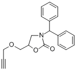 CAS 登录号：23598-58-5， 3-(二苯基甲基)-5-[(2-丙炔基氧基)甲基]-2-恶唑烷酮