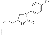 CAS 登录号：23598-66-5， 3-(4-溴苯基)-5-(2-丙炔基氧基甲基)恶唑烷-2-酮