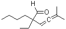 CAS 登录号：23739-80-2， 2-丁基-2-乙基-5-甲基-3,4-己二烯醛
