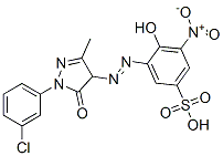 CAS#: 23969-24-6, 3-[[1-(3-Chlorophenyl)-4,5-Dihydro-3-Methyl-5-Oxo-1H-Pyrazol-4-Yl]Azo]-4-Hydroxy-5-Nitrobenzenesulphonic Acid