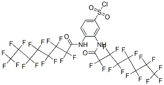 CAS#: 24216-05-5, 3,4-Bis[(2,2,3,3,4,4,5,5,6,6,7,7,8,8,8-Pentadecafluoro-1-Oxooctyl)Amino]Benzenesulphonyl Chloride