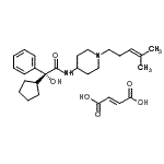 CAS#: 244277-89-2, (2R)-2-Cyclopentyl-2-Hydroxy-N-[1-(4-Methyl-3-Penten-1-Yl)-4-Piperidinyl]-2-Phenylacetamide (2E)-2-Butenedioate (1:1)