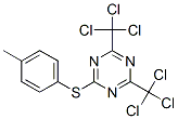 CAS 登录号：24478-01-1， 2-[(4-甲基苯基)硫代]-4,6-二(三氯甲基)-1,3,5-三嗪