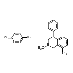 CAS 登录号：24524-90-1， 2-甲基-4-苯基-1,2,3,4-四氢-8-异喹啉胺(2Z)-2-丁烯二酸酯(1:1)