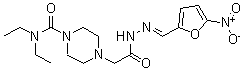 CAS#: 24632-55-1, N'-[(5-Nitrofuran-2-Yl)Methylene]-4-[(Diethylamino)Carbonyl]-1-Piperazineacetic Acid Hydrazide