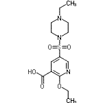 CAS 登录号：247582-73-6， 2-乙氧基-5-[(4-乙基-1-哌嗪基)磺酰基]烟酸