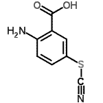 CAS 登录号：24849-77-2， 2-氨基-5-硫氰酸基苯甲酸