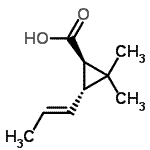 CAS#: 249766-02-7, (1R,3R)-2,2-Dimethyl-3-[(E)-Prop-1-Enyl]Cyclopropane-1-Carboxylic Acid