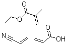 CAS 登录号：24981-02-0， 甲基丙烯酸乙酯与丙烯腈和丙烯酸聚合物