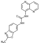 CAS#: 249889-64-3, 1-(2-Methyl-1,3-Benzoxazol-6-Yl)-3-(1,5-Naphthyridin-4-Yl)Urea