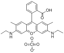 CAS 登录号：25152-49-2， 9-(2-羧基苯基)-3,6-二(乙基氨基)-2,7-二甲基-呫吨鎓内盐