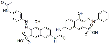 CAS 登录号：25188-34-5， 3-[(4-乙酰氨基苯基)偶氮]-4-羟基-7-[[[[5-羟基-6-(苯基偶氮)-7-磺基-2-萘基]氨基]羰基]氨基]萘-2-磺酸