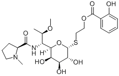 CAS#: 2520-21-0, 2-[(2S,3S,4R,5R,6S)-3,4,5-Trihydroxy-6-[(1R,2R)-2-Methoxy-1-[[(2S)-1-Methylpyrrolidine-2-Carbonyl]Amino]Propyl]Oxan-2-Yl]Sulfanylethyl 2-Hydroxybenzoate