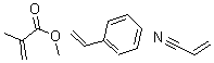 CAS 登录号：25213-88-1， 2-甲基-2-丙烯酸甲酯与苯乙烯和丙烯腈聚合物