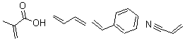 CAS#: 25214-09-9, 2-Methyl-2-Propenoic Acid Polymer With 1,3-Butadiene, Ethenylbenzene And 2-Propenenitrile