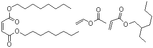 CAS 登录号：25280-35-7， (Z)-2-丁烯二酸二辛酯与乙烯基乙酸酯和 2-乙基己基 2-丙烯酸酯的聚合物