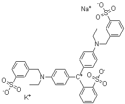 CAS#: 25305-78-6, N-Ethyl-N-[4-[[4-[Ethyl[(3-Sulfophenyl)Methyl]Amino]Phenyl](2-Sulfophenyl)Methylene]-2,5-Cyclohexadien-1-Ylidene]-3-Sulfo-Benzenemethanaminium Inner Salt potassium sodium salt