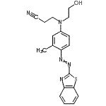 CAS 登录号：25473-34-1， 3-[4-(1,3-苯并噻唑-2-基偶氮)-N-(2-羟基乙基)-3-甲基-苯胺基]丙腈
