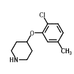 CAS 登录号：254883-43-7， 4-(2-氯-5-甲基苯氧基)哌啶