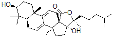 CAS#: 25495-63-0, 3beta,17,20-Trihydroxy-5alpha-Lanosta-7,9(11)-Dien-18-Oic Acid gamma-Lactone