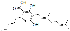 CAS 登录号：25555-57-1， 大麻萜酚酸