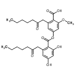 CAS#: 25556-24-5, 4-{[2,4-Dihydroxy-6-(2-Oxoheptyl)Benzoyl]Oxy}-2-Methoxy-6-(2-Oxoheptyl)Benzoic Acid