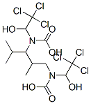 CAS 登录号：25648-69-5， 二[N-(2,2,2-三氯-1-羟基乙基)氨基甲酸] 2-甲基-2-丙基三亚甲基酯