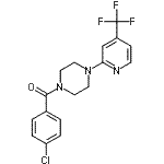 CAS#: 257862-67-2, (4-Chlorophenyl){4-[4-(Trifluoromethyl)-2-Pyridinyl]-1-Piperazinyl}Methanone