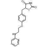 CAS 登录号：257892-31-2， 5-{4-[2-(2-吡啶基氨基)乙氧基]苄基}-1,3-噻唑烷-2,4-二酮
