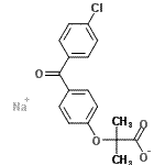 CAS#: 258834-37-6, Sodium 2-[4-(4-Chlorobenzoyl)Phenoxy]-2-Methyl-Propanoate