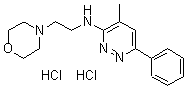 CAS 登录号：25953-17-7， 3-(2-吗啉基乙基氨基)-4-甲基-6-苯基哒嗪二盐酸盐