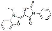 CAS 登录号：25962-16-7， 5-(3-乙基-(3H)-苯并恶唑-2-亚基)-3-苯基-2-硫酮噻唑烷-4-酮