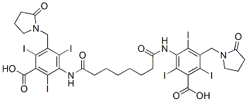 CAS 登录号：26090-49-3， 3-[7-[[3-羧基-2,4,6-三碘-5-[(2-氧代吡咯烷-1-基)甲基]苯基]氨基甲酰]庚酰氨基]-2,4,6-三碘-5-[(2-氧代吡咯烷-1-基)甲基]苯甲酸