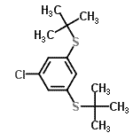 CAS#: 260968-02-3, 1-Chloro-3,5-Bis[(2-Methyl-2-Propanyl)Sulfanyl]Benzene