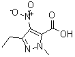 CAS 登录号：26308-41-8， 3-乙基-1-甲基-4-硝基-1H-吡唑-5-羧酸