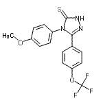 CAS 登录号：263707-22-8， 4-(4-甲氧基苯基)-5-[4-(三氟甲氧基)苯基]-2,4-二氢-3H-1,2,4-三唑-3-硫酮