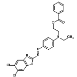 CAS#: 26460-20-8, 2-[4-[(5,6-Dichloro-1,3-Benzothiazol-2-Yl)Azo]-N-Ethyl-Anilino]Ethyl Benzoate