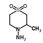 CAS 登录号：26494-77-9， 3-甲基-4-硫代吗啉胺1,1-二氧化物